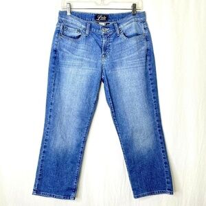 Lucky Brand 6/28 Classic Rider Crop Blue Jeans